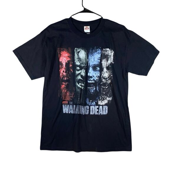 Retro Y2K Walking Dead Zombies T-shirt - L - Picture 1 of 4